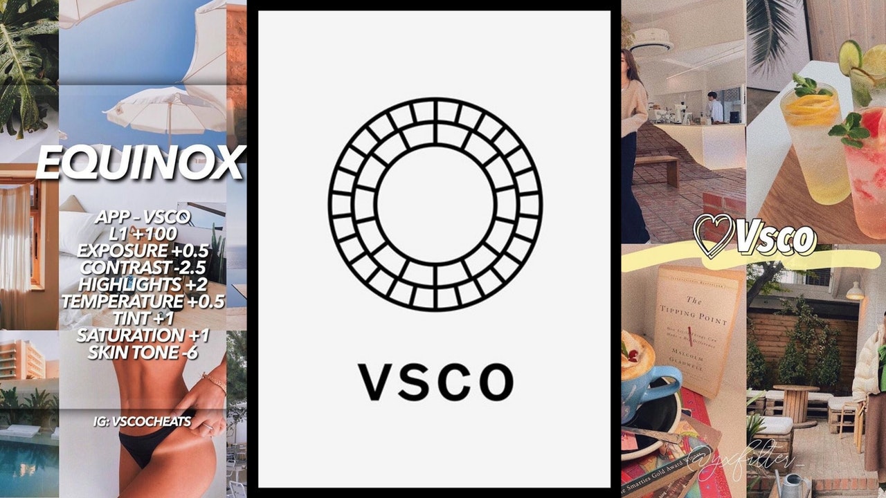 VSCO preset browser and edit panel